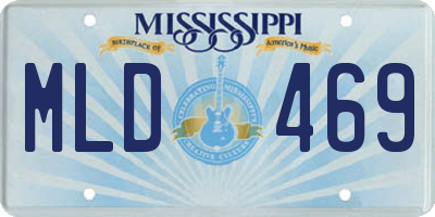 MS license plate MLD469