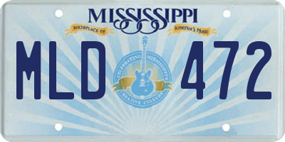 MS license plate MLD472
