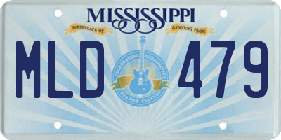 MS license plate MLD479