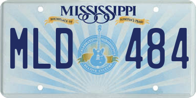 MS license plate MLD484