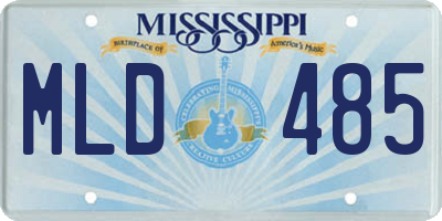 MS license plate MLD485