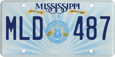 MS license plate MLD487
