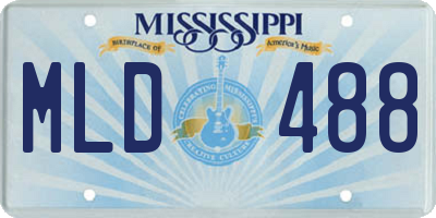 MS license plate MLD488