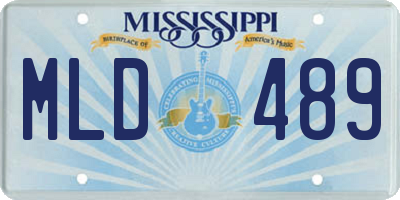 MS license plate MLD489