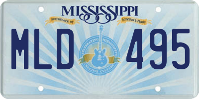 MS license plate MLD495