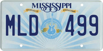MS license plate MLD499