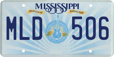 MS license plate MLD506
