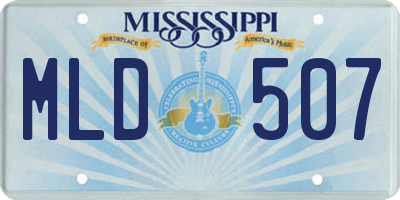 MS license plate MLD507