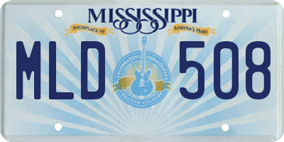 MS license plate MLD508