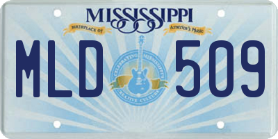 MS license plate MLD509
