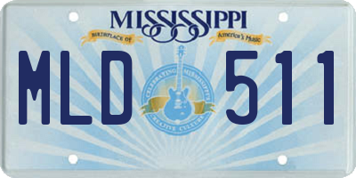 MS license plate MLD511