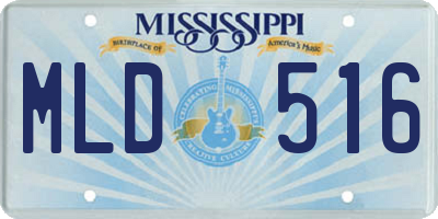 MS license plate MLD516
