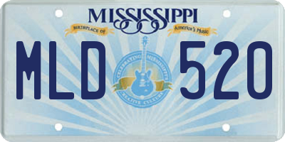 MS license plate MLD520