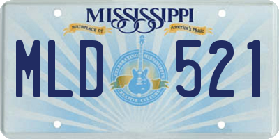 MS license plate MLD521