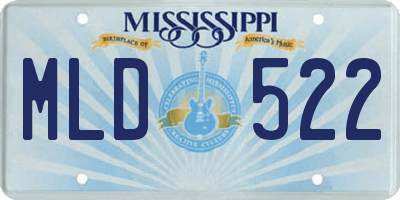 MS license plate MLD522