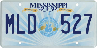 MS license plate MLD527