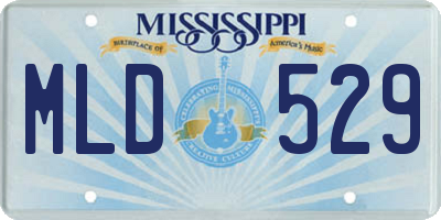 MS license plate MLD529