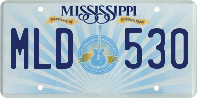 MS license plate MLD530