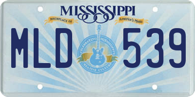 MS license plate MLD539