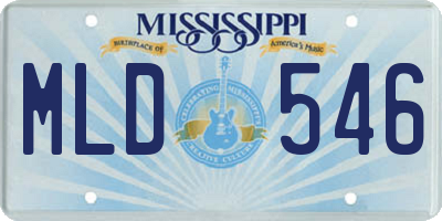 MS license plate MLD546