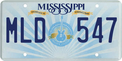 MS license plate MLD547
