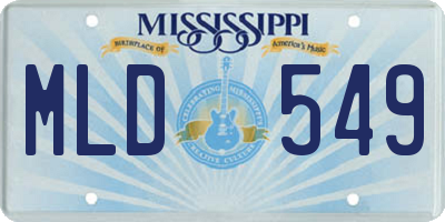 MS license plate MLD549