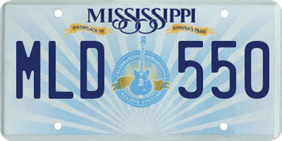 MS license plate MLD550