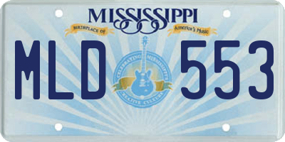 MS license plate MLD553