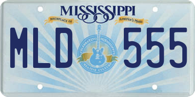 MS license plate MLD555