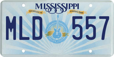 MS license plate MLD557