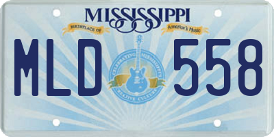 MS license plate MLD558
