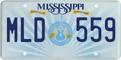 MS license plate MLD559