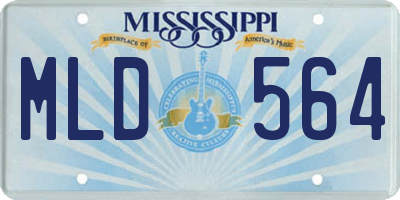 MS license plate MLD564
