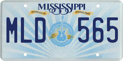 MS license plate MLD565