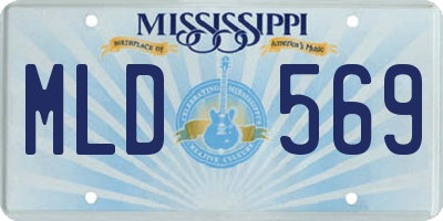 MS license plate MLD569