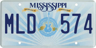 MS license plate MLD574