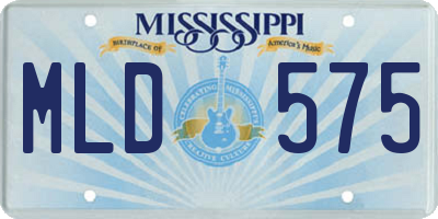 MS license plate MLD575