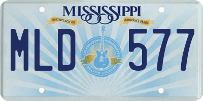 MS license plate MLD577