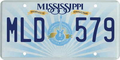 MS license plate MLD579