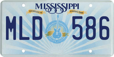 MS license plate MLD586