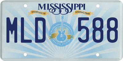 MS license plate MLD588