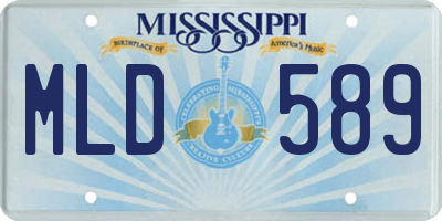 MS license plate MLD589