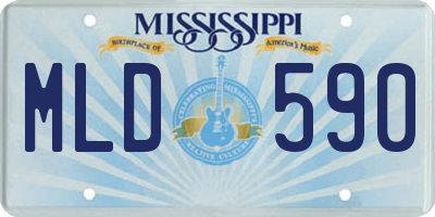 MS license plate MLD590