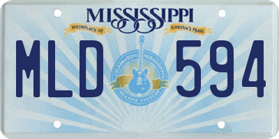MS license plate MLD594