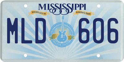 MS license plate MLD606
