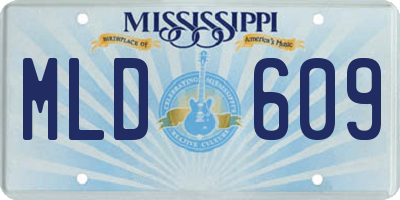 MS license plate MLD609
