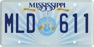 MS license plate MLD611