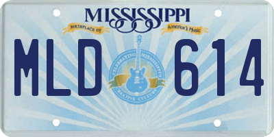 MS license plate MLD614
