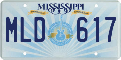 MS license plate MLD617