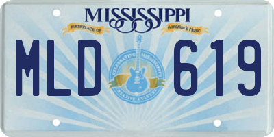 MS license plate MLD619
